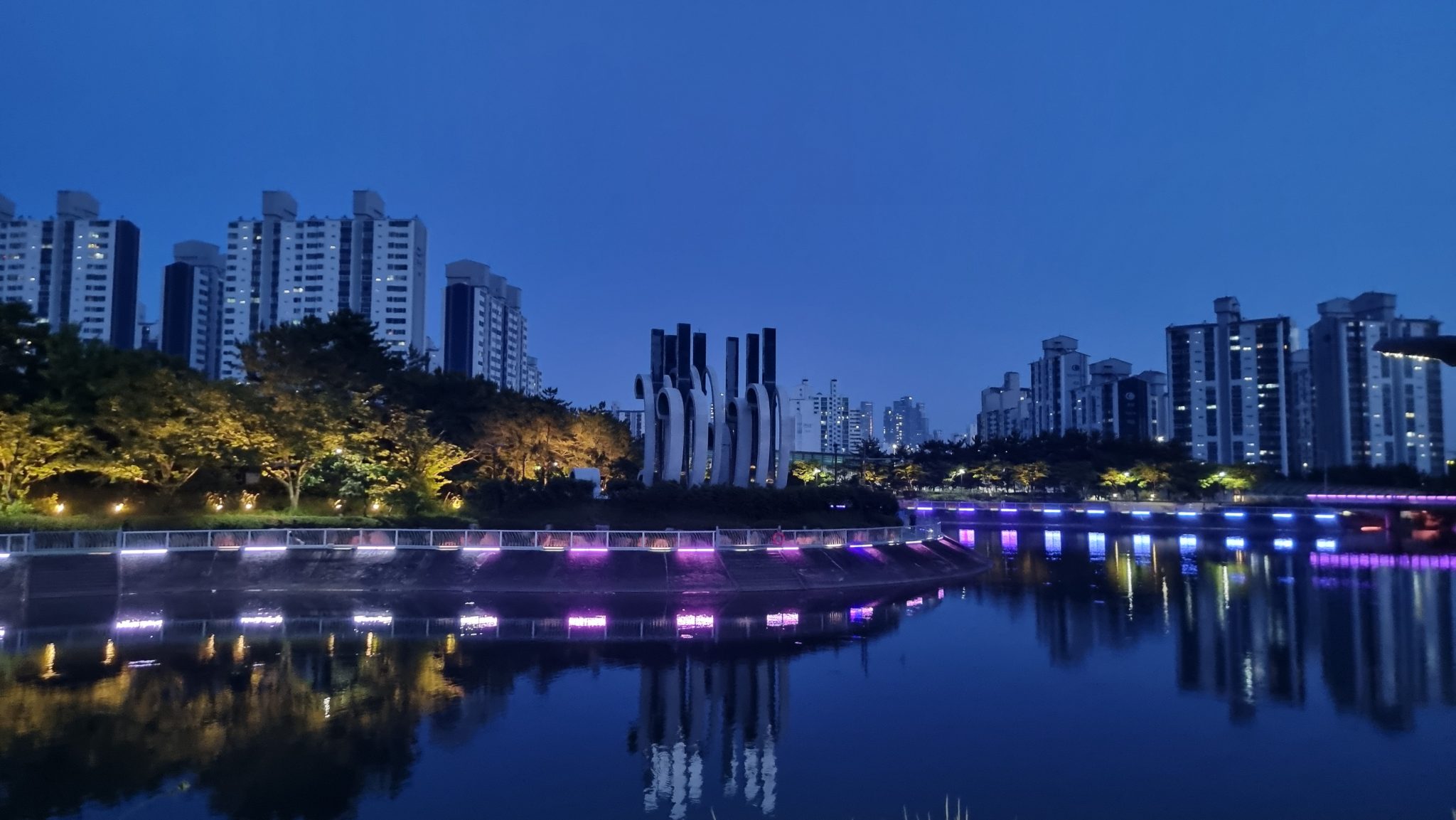 부산 해운대 대천호수 야경