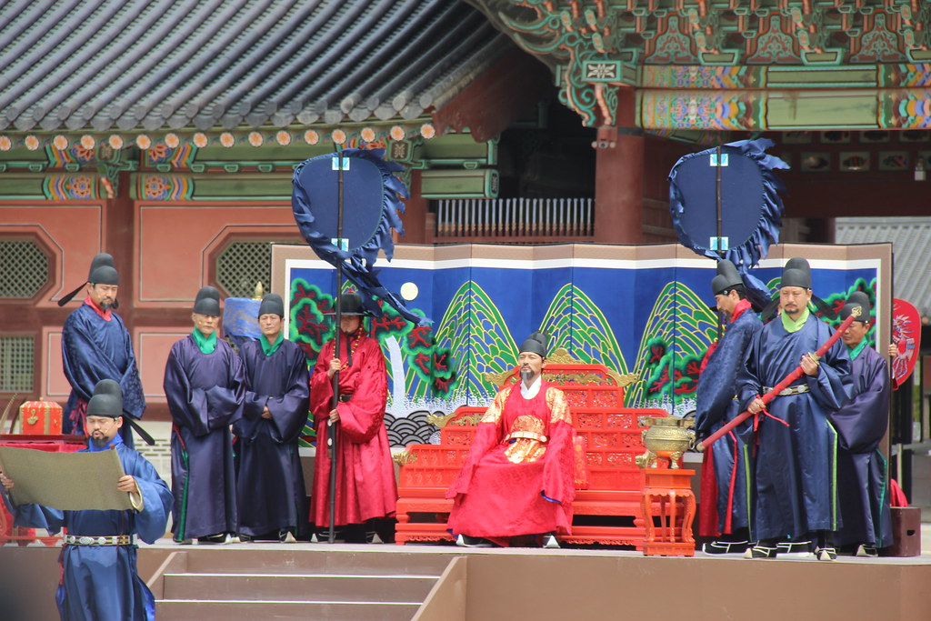 Royal ceremony reenactment at Gyeongbokgung