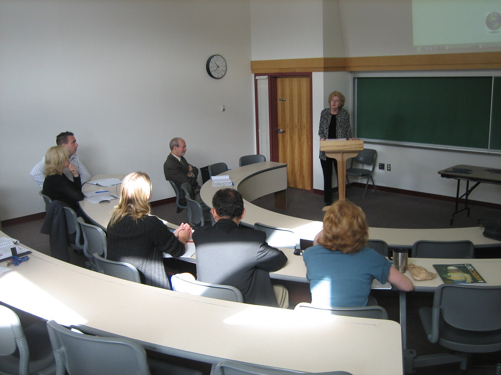 Lecture in a university hall