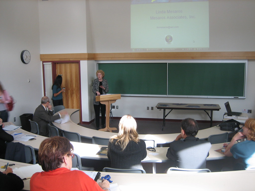 Lecture in a university hall